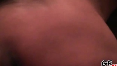 Hunk shovels his pecker roughly into column twat from break